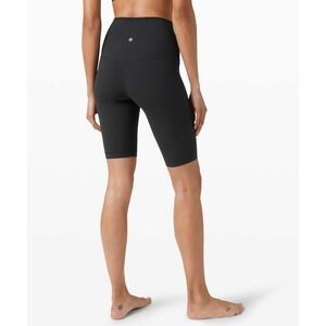 Lululemon Align Super High Rise Waisted Bike Biker Shorts 10 Inch Black Size 2